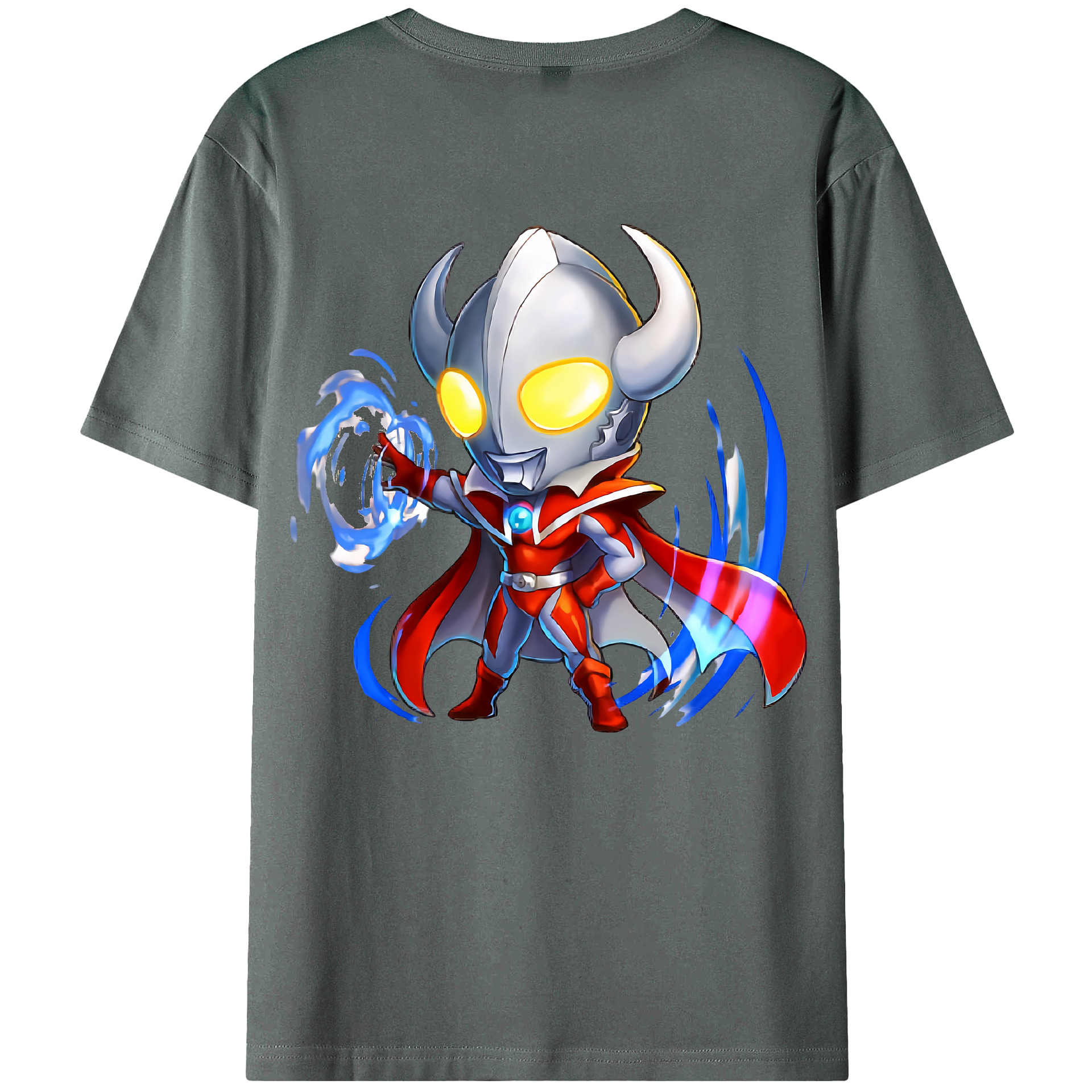 （画像用） ウルトラマン Ultraman 綿100％ メンズ半袖Tシャツ（バックプリント） 通気性